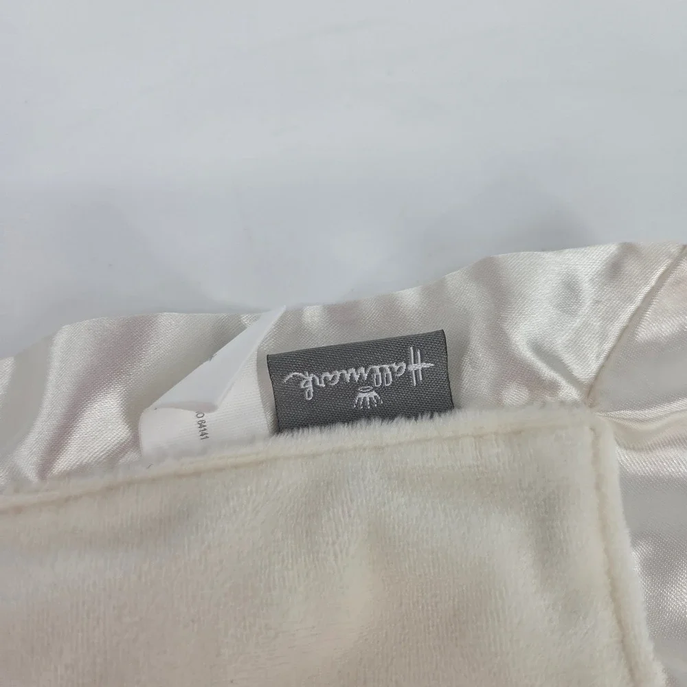 Hallmark Baby Cow Security Blanket Lovey Black White Spotted Faux Fur Satin Trim